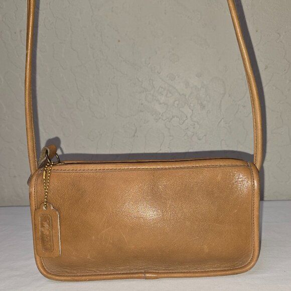 Vintage Coach Leatherware 149-1014 Tan Leather Crossbody Bag Made in New York - Picture 1 of 15